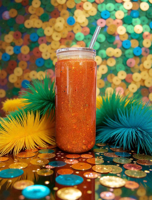 Orange Sherbet-Snow Globe Tumbler-981