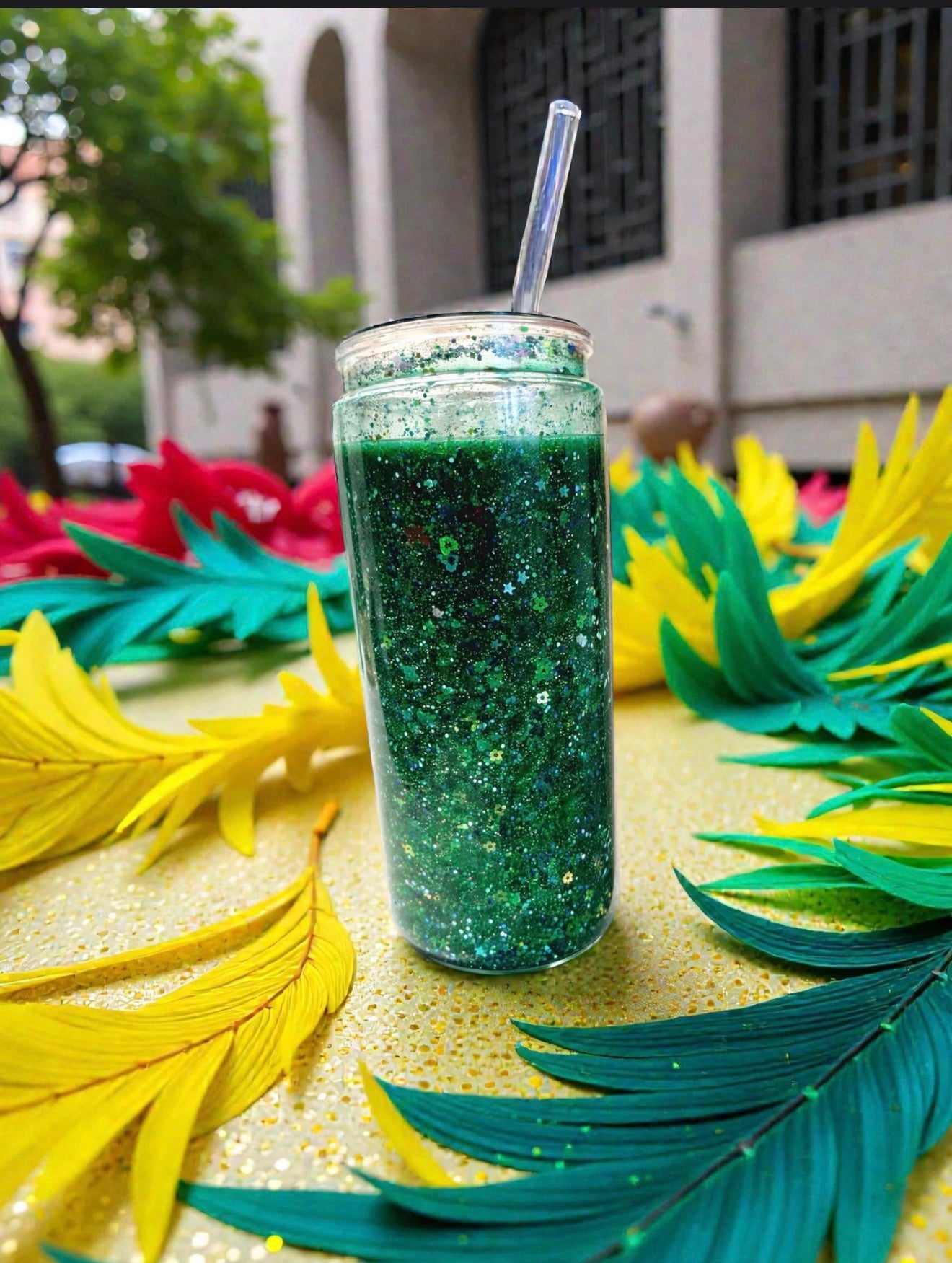 Peacock Pizazz- Snow Globe Tumbler-859