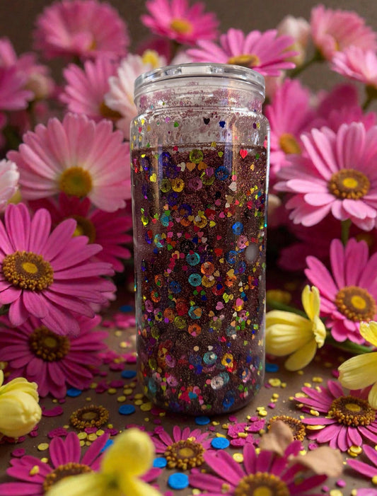 Dazzle Me Pink-Snow Globe Tumbler-433