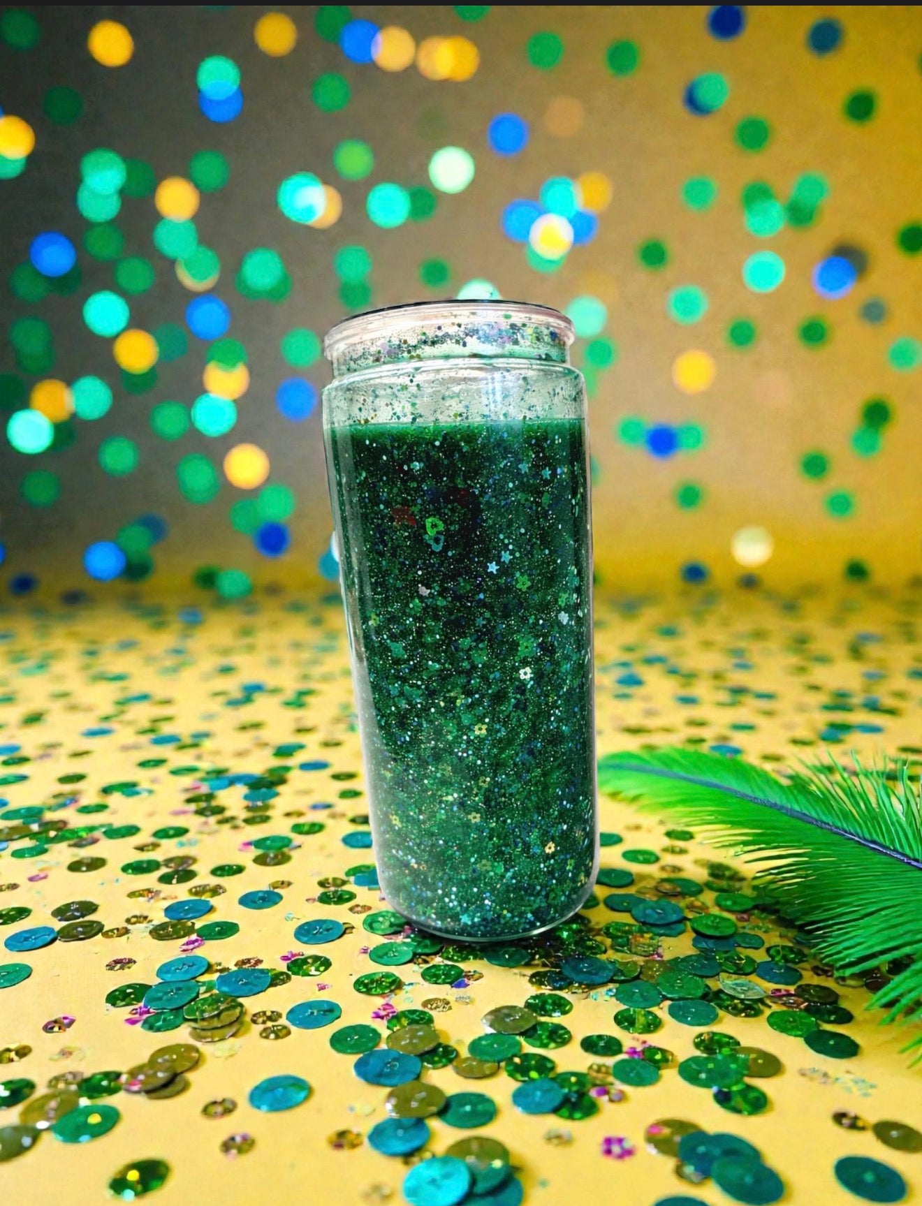 Peacock Pizazz- Snow Globe Tumbler-859